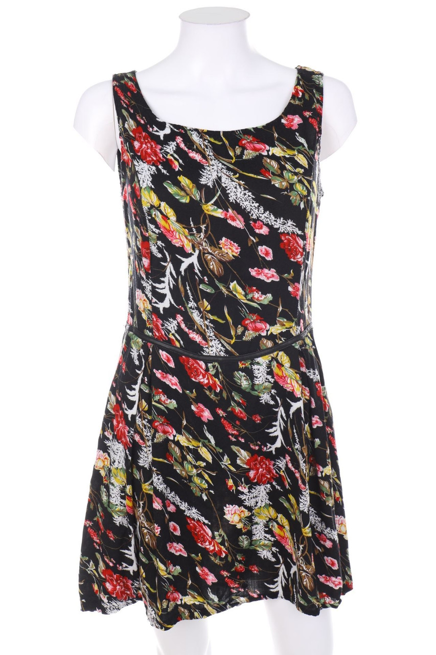 Ohne Label - Minikleid mit Blumen-Print - S