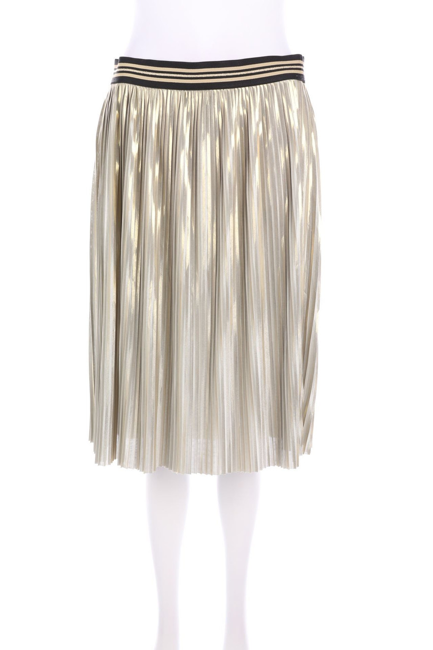 monari - Plissé-Mini-Rock mit Metallic-Effekt - D 40