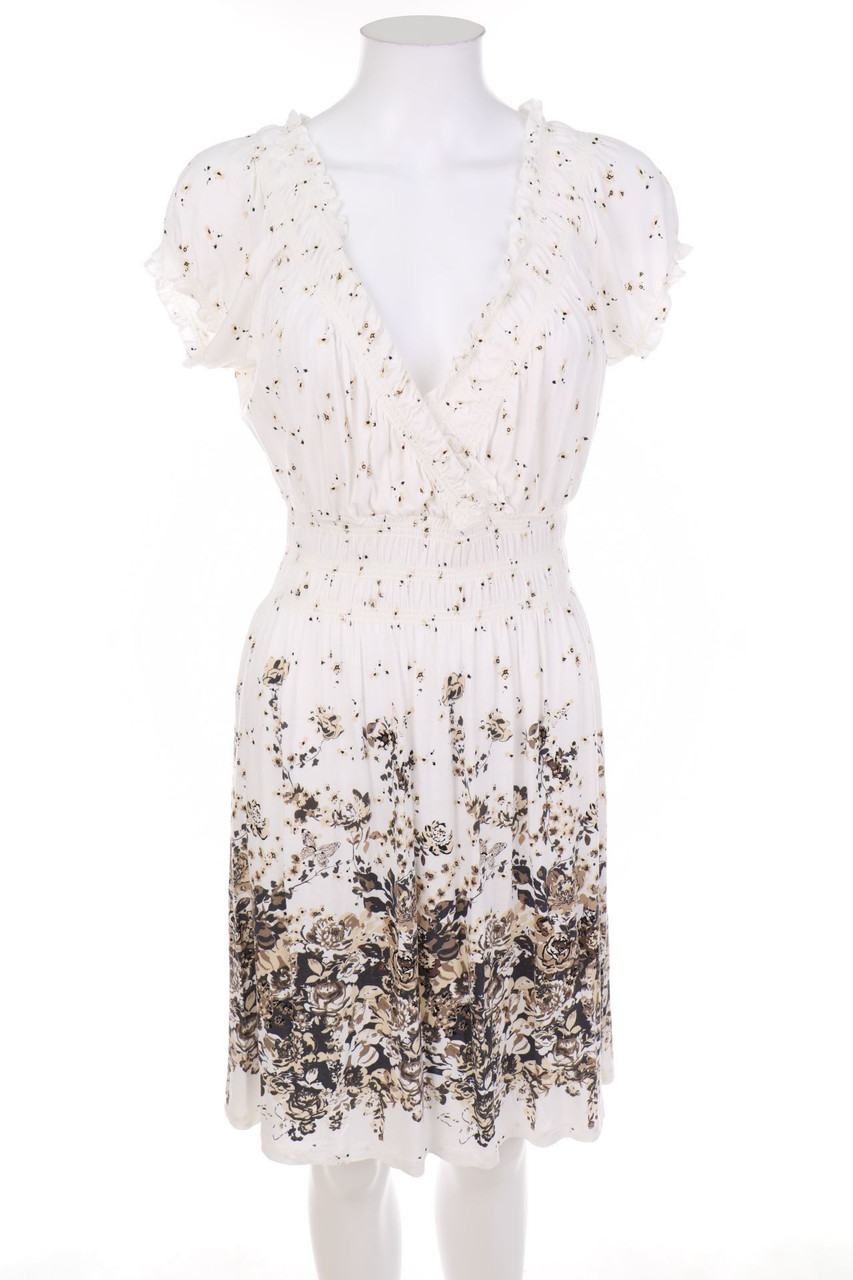 Ohne Label - Kleid mit Blumen-Print - XS