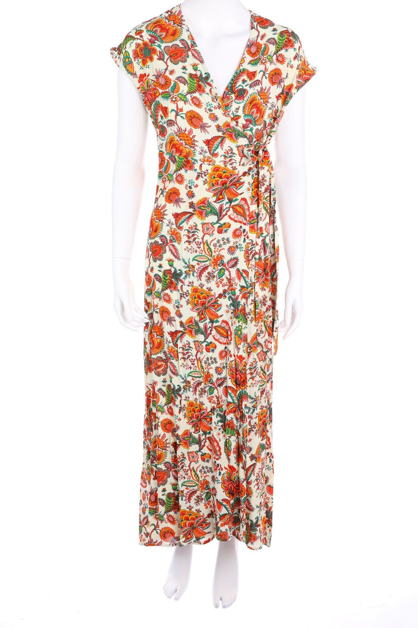 asos - Wickel-Maxi-Kleid mit Blumen-Print - D 34
