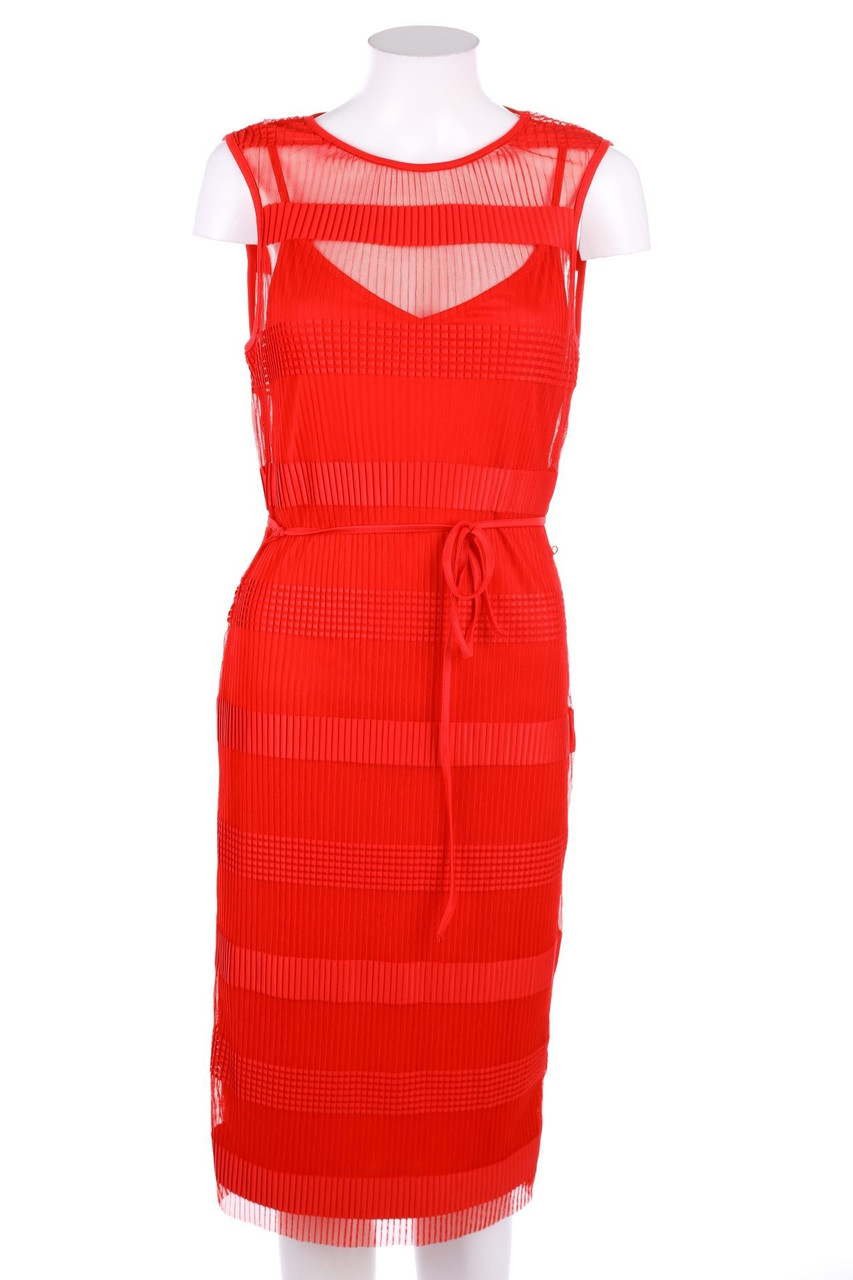 H&M - Midikleid im Layer Look mit Gürtel - S