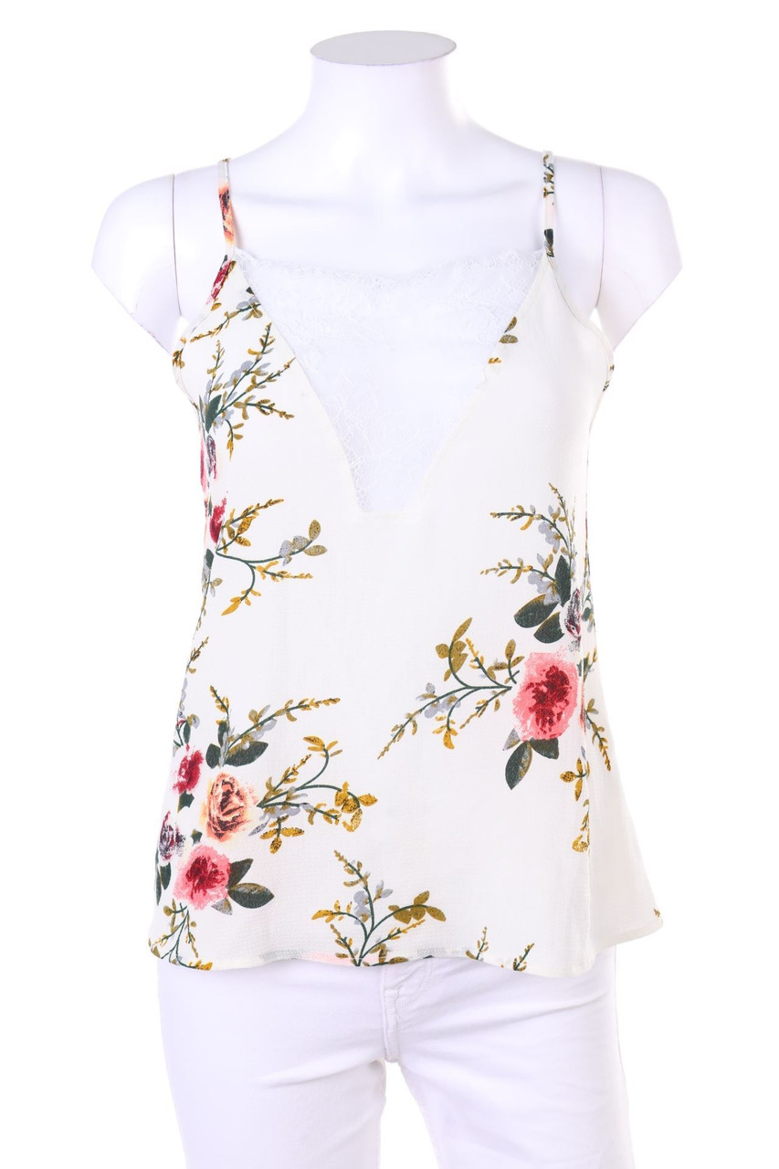 Ohne Label - Top mit Blumen-Print - S