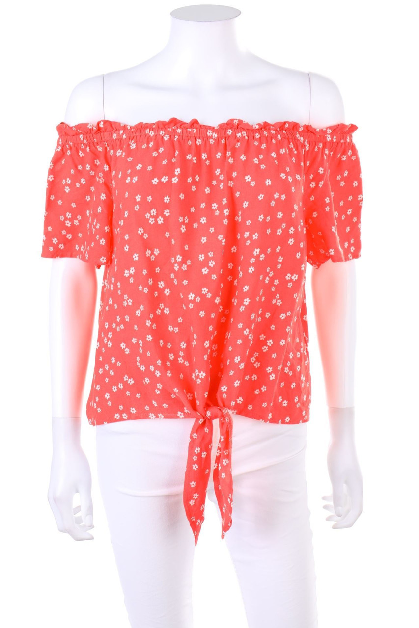 CLOCKHOUSE by C&A - Carmen-Bluse mit Blumen-Print - D 38