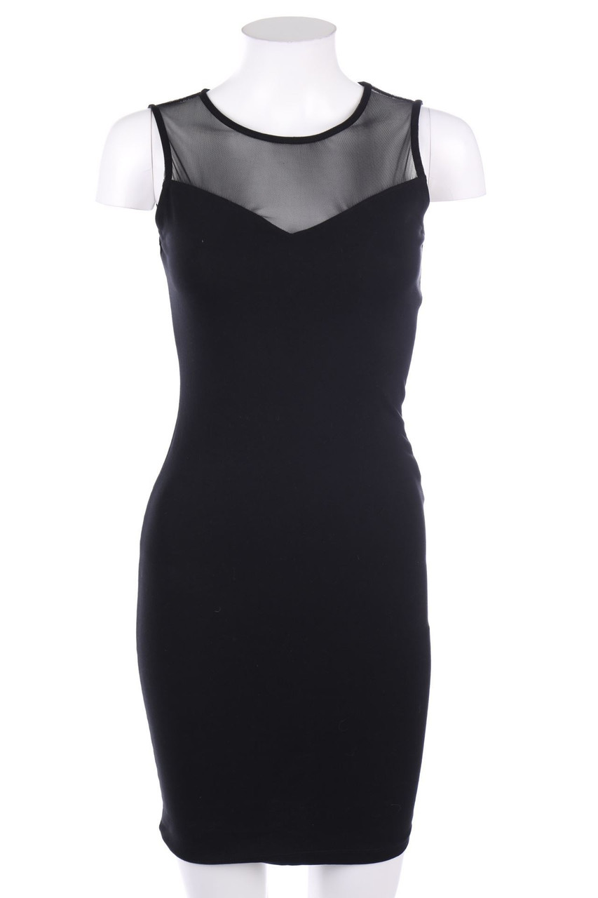 even&odd - Kleid mit Mesh-Einsatz - XS