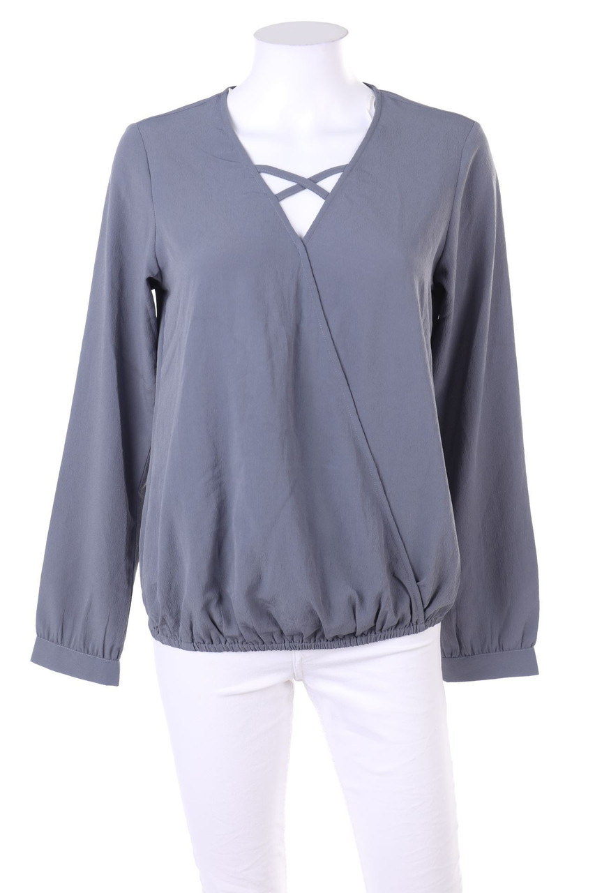 RAINBOW - Bluse in Wickel-Optik mit Schnürung - D 36