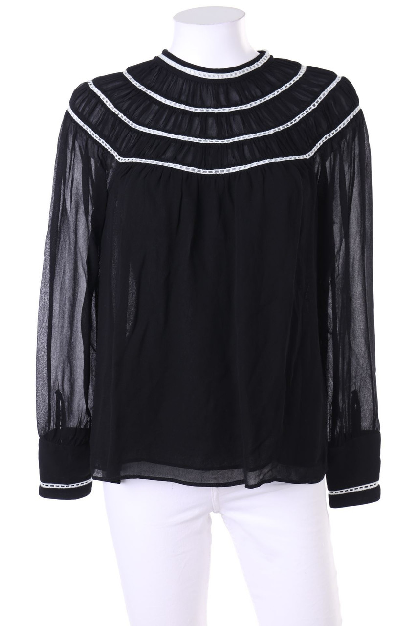 LES PETITES - Chiffon-Bluse mit Smok-Details - S