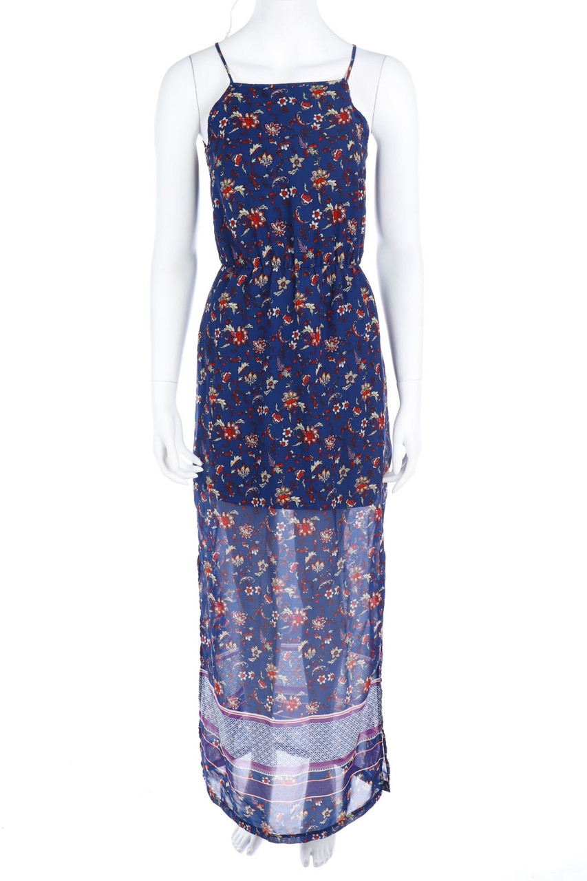 H&M DIVIDED - Maxi-Kleid mit Blumen-Print - D 34