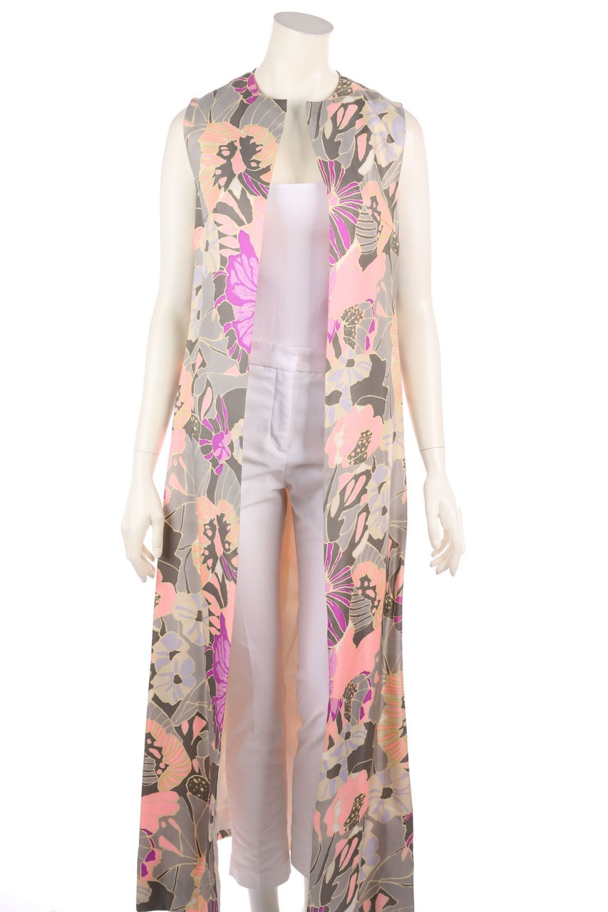 KRAUSE SENN ZÜRICH - Vintage-Long-Weste mit Print - S