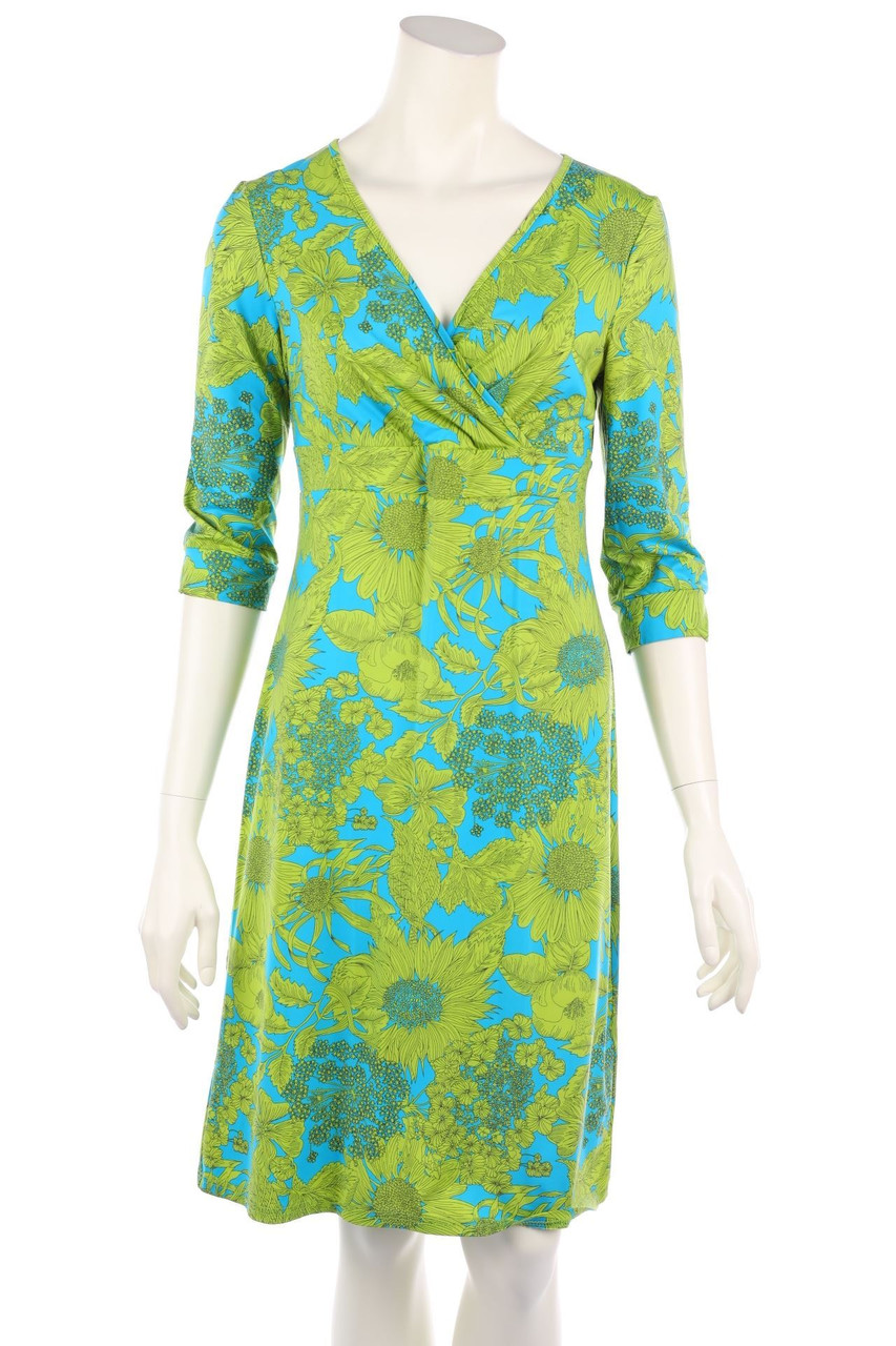 ellen eisemann - Jersey-Kleid in Wickel-Optik mit Blumen-Print - M