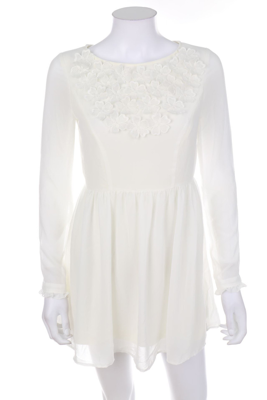 H&M - Chiffon-Minikleid mit Applikationen - D 34