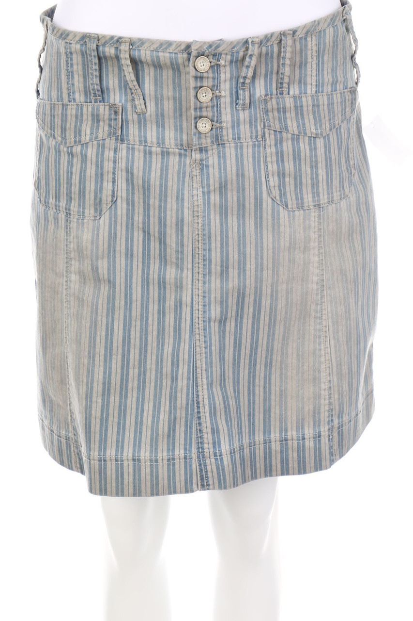 NILE atelier - Denim-Minirock mit aufgesetzten Taschen - S