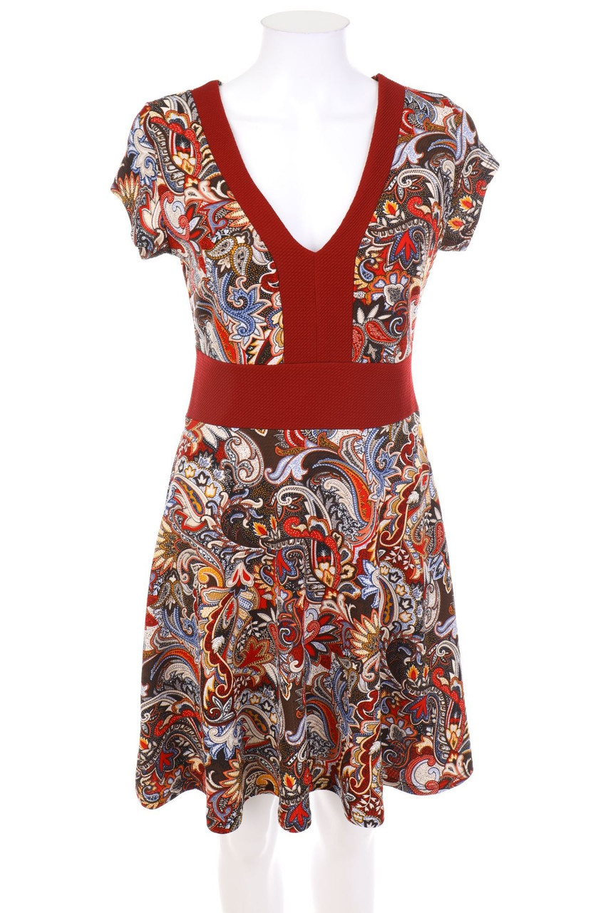Lipupu - Print-Kleid mit tiefem Ausschnitt - S