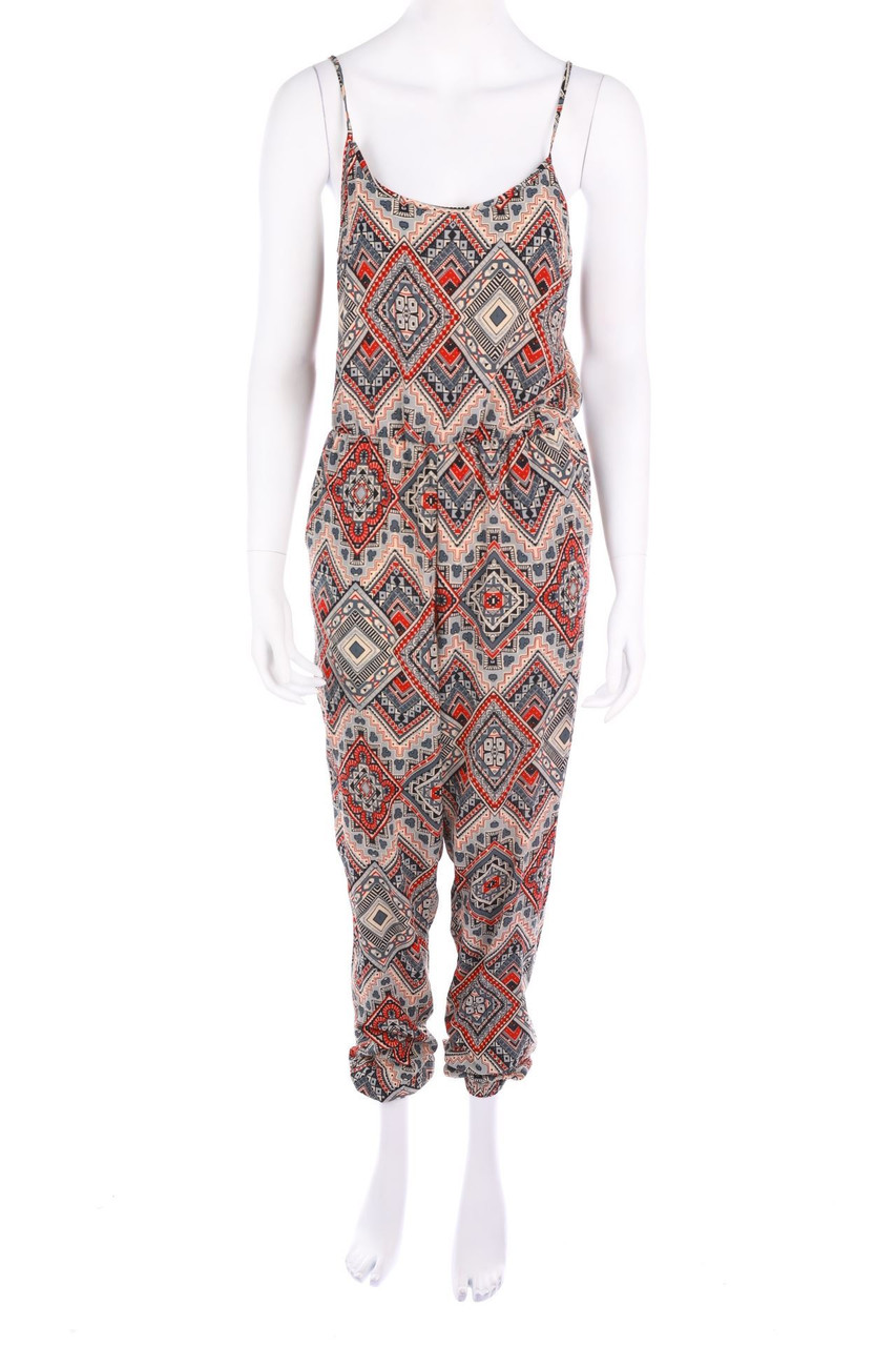Ohne Label - Jumpsuit mit Ethno-Print - D 36
