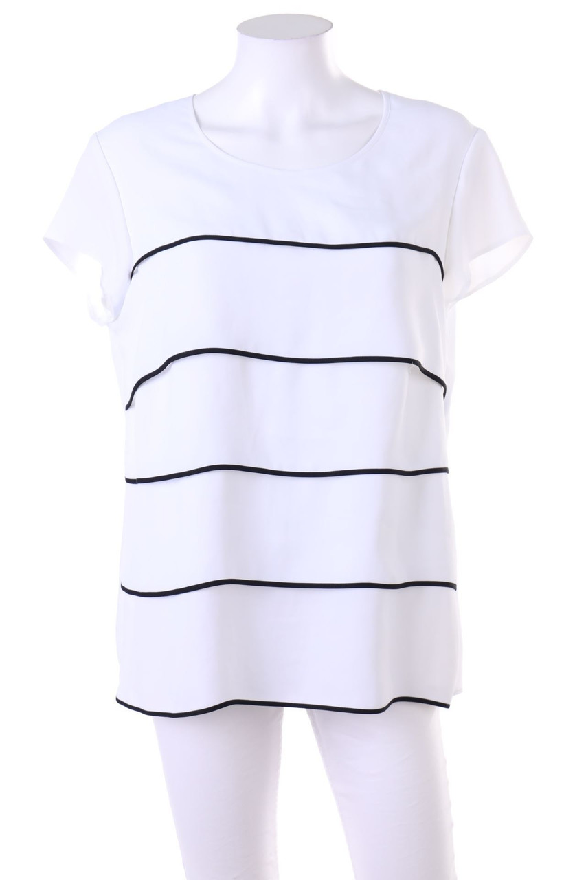 GERRY WEBER - Kurzarm-Bluse im Layer Look - D 42