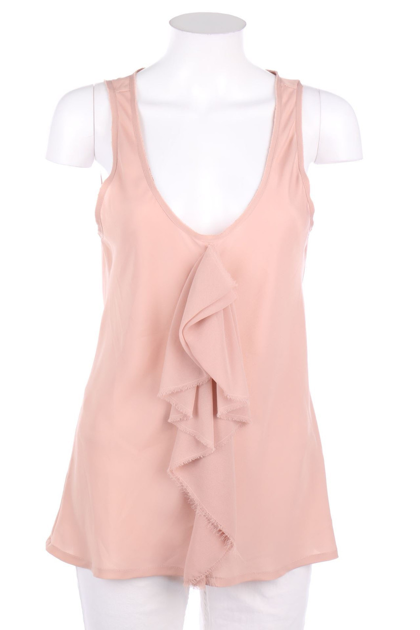 Ohne Label - Blusentop mit Volants - S