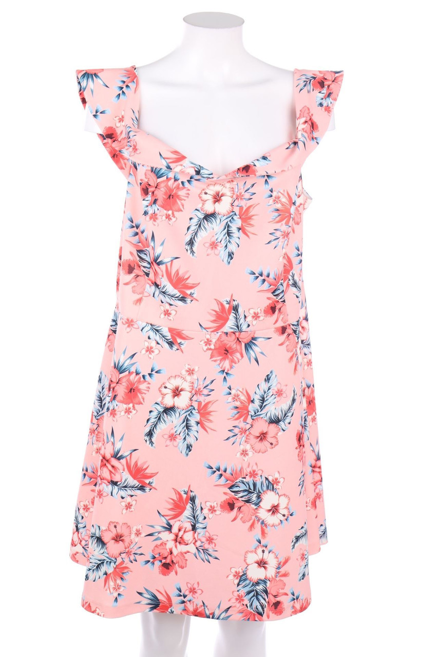 BODYFLIRT - Carmen-Kleid mit Blumen-Print - D 48-50