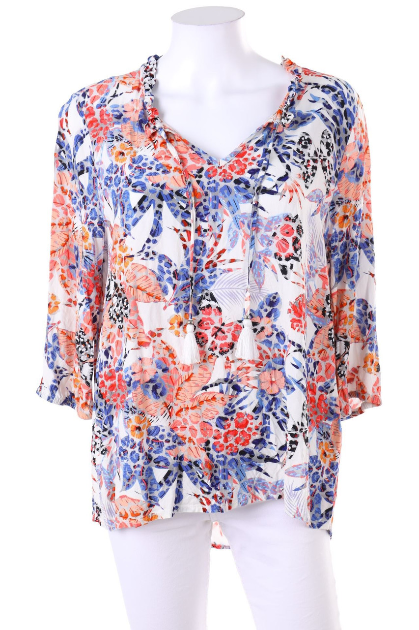 nala - Bluse mit Tropical Print - D 42