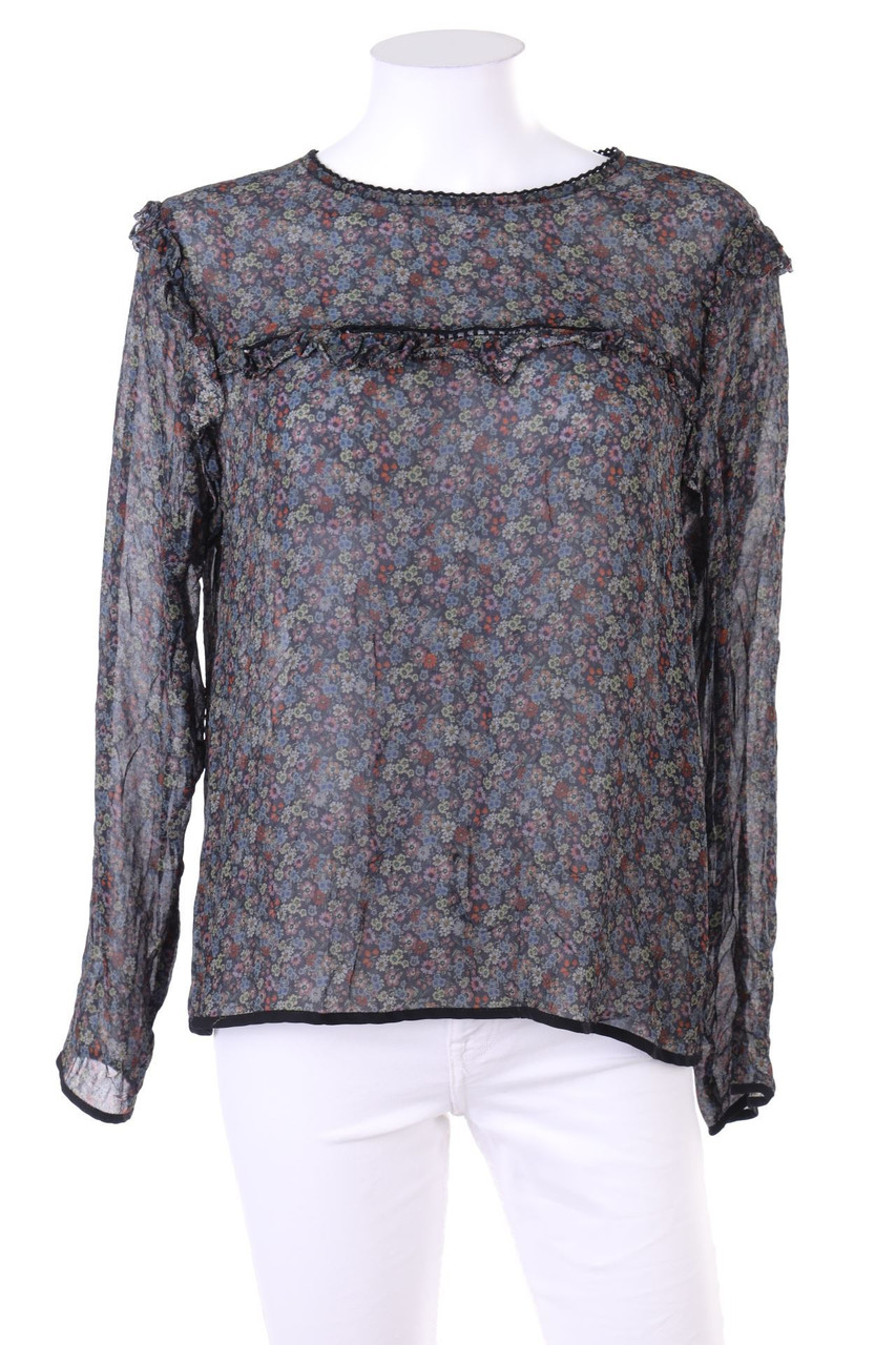 Ohne Label - Bluse mit Rüschen - D 42