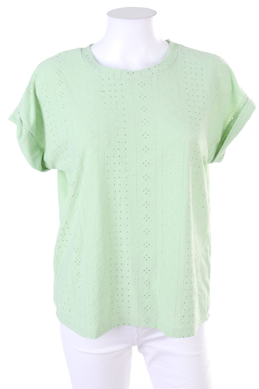 JUSTCHIQUE - Kurzarm-Shirt aus Lochspitze - M