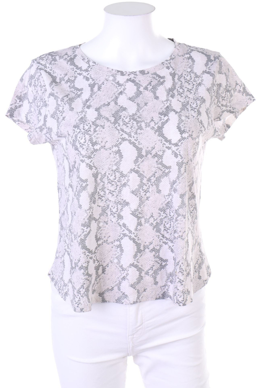 Ohne Label - Kurzarm-Shirt mit Animal-Print - XS