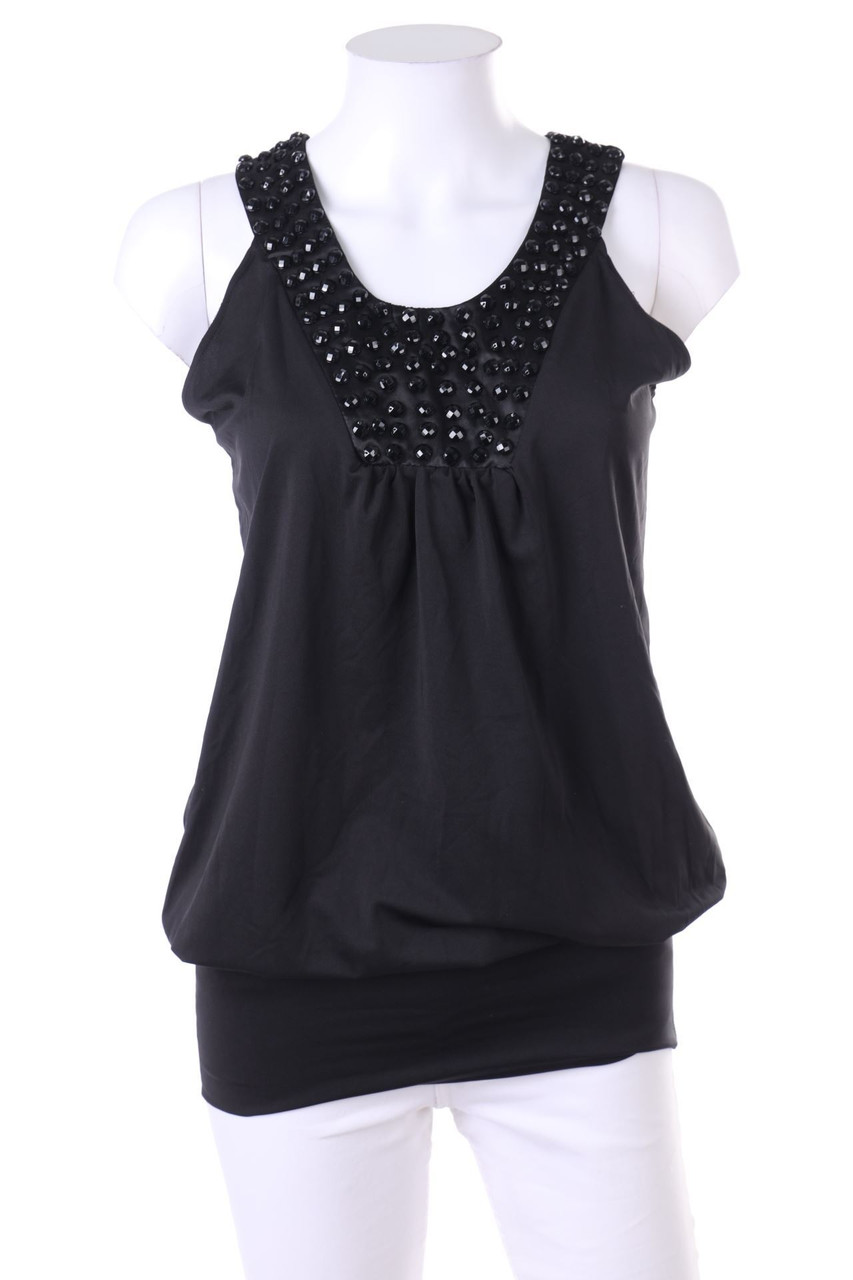 VERO MODA - Blusentop mit Schmuckstein-Applikation - S