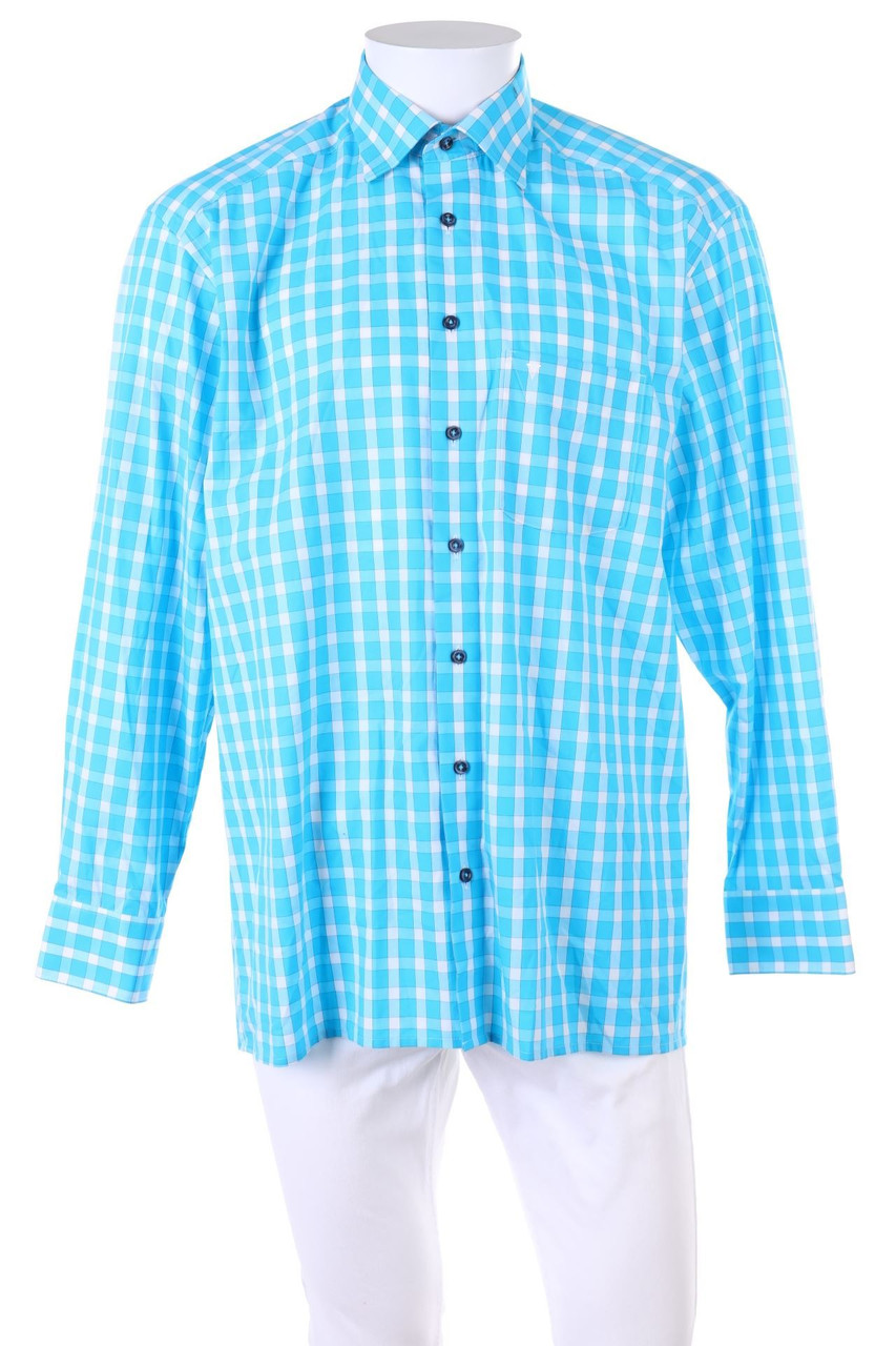 MARVELIS - kariertes Hemd mit Logo-Stickerei - 41