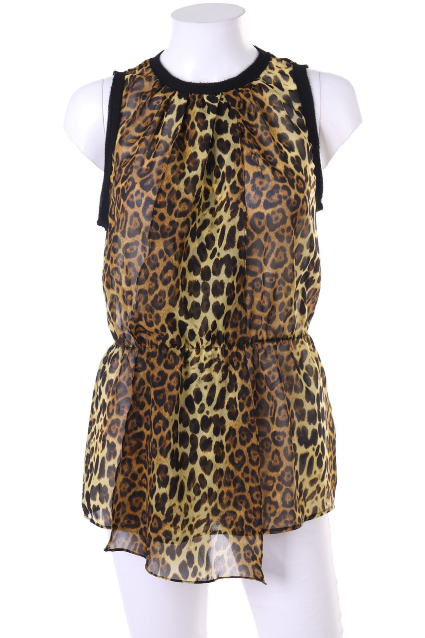 ZARA - Blusentop mit Animal-Print - S
