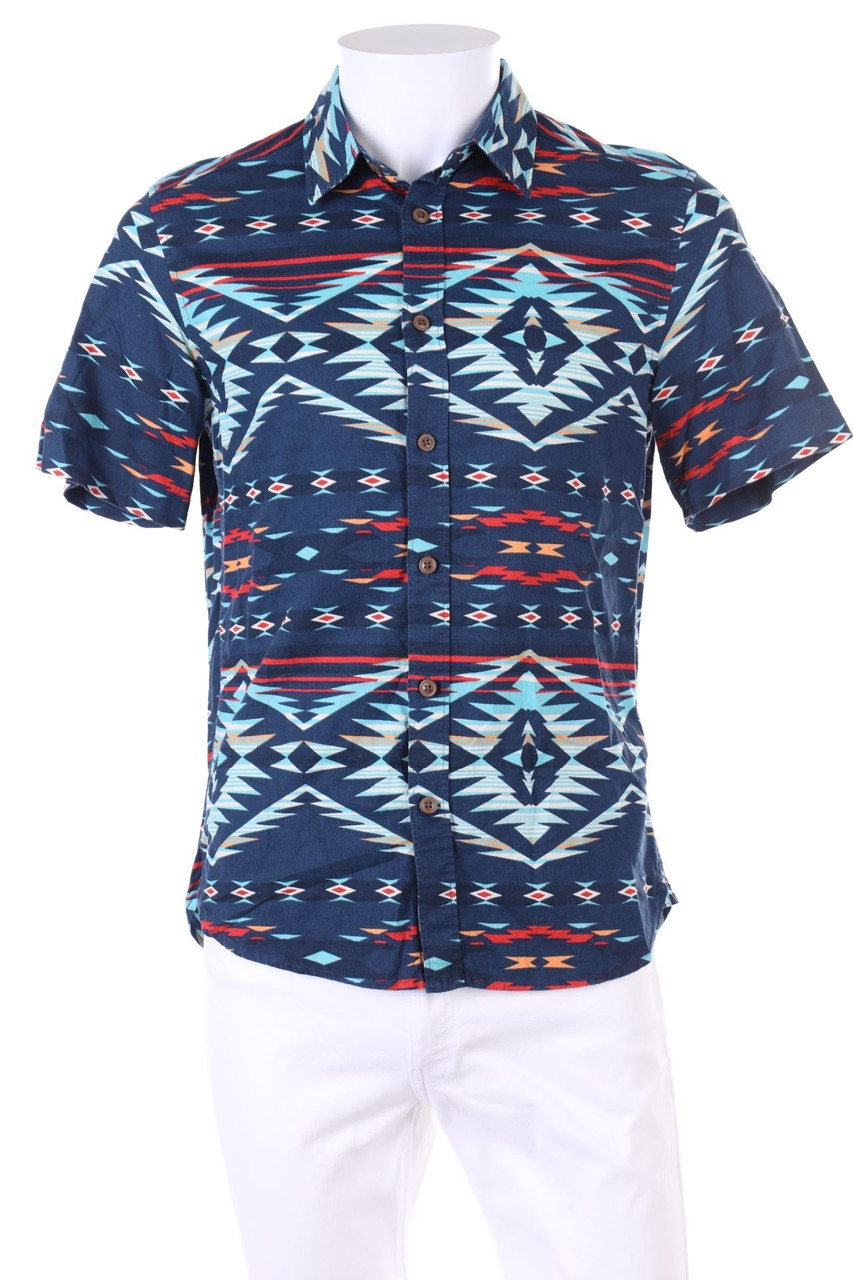H&M LOGG - Kurzarm-Hemd mit Ethno-Print - S