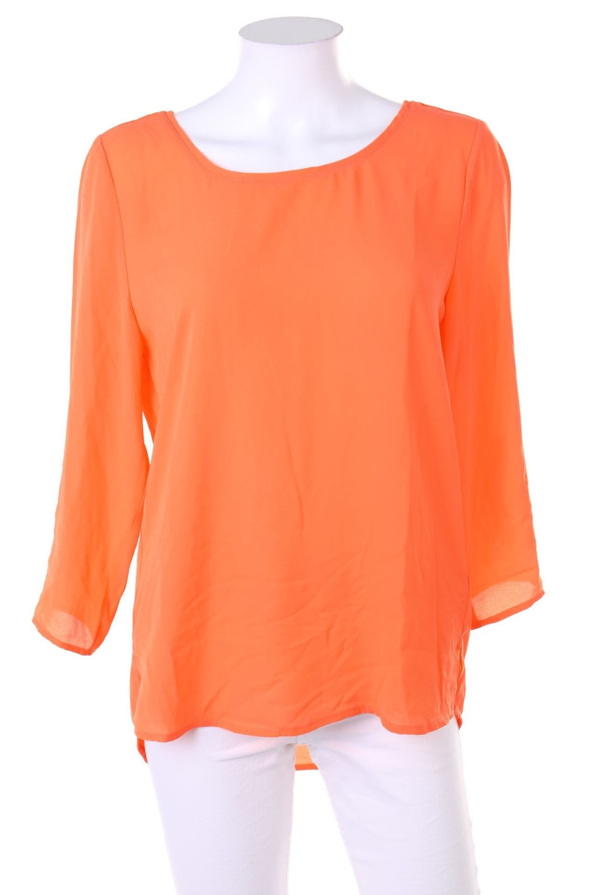 zebra - Bluse mit Krempel-Ärmeln - M