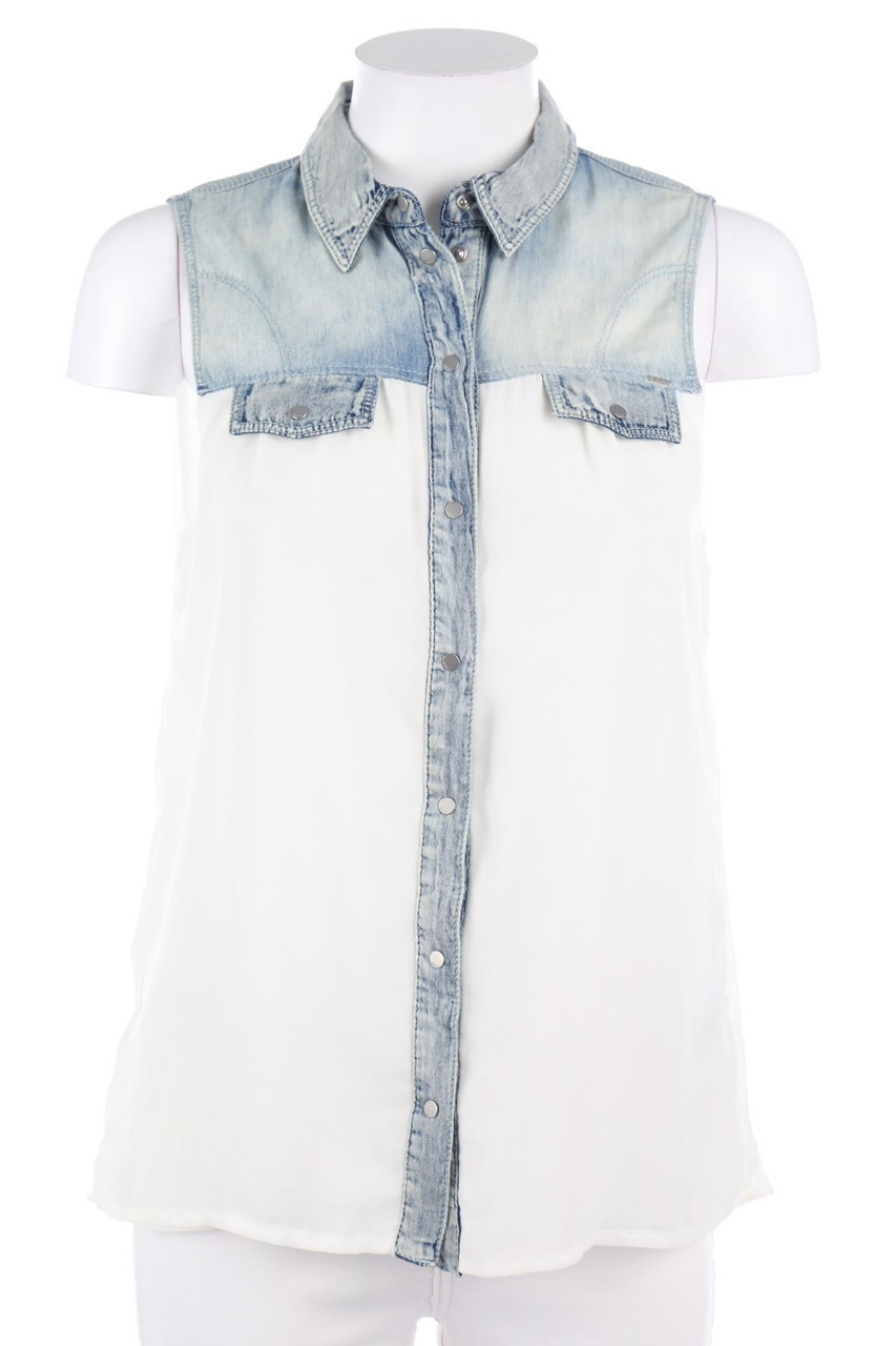 ONLY - ärmellose Hemd-Bluse - D 34