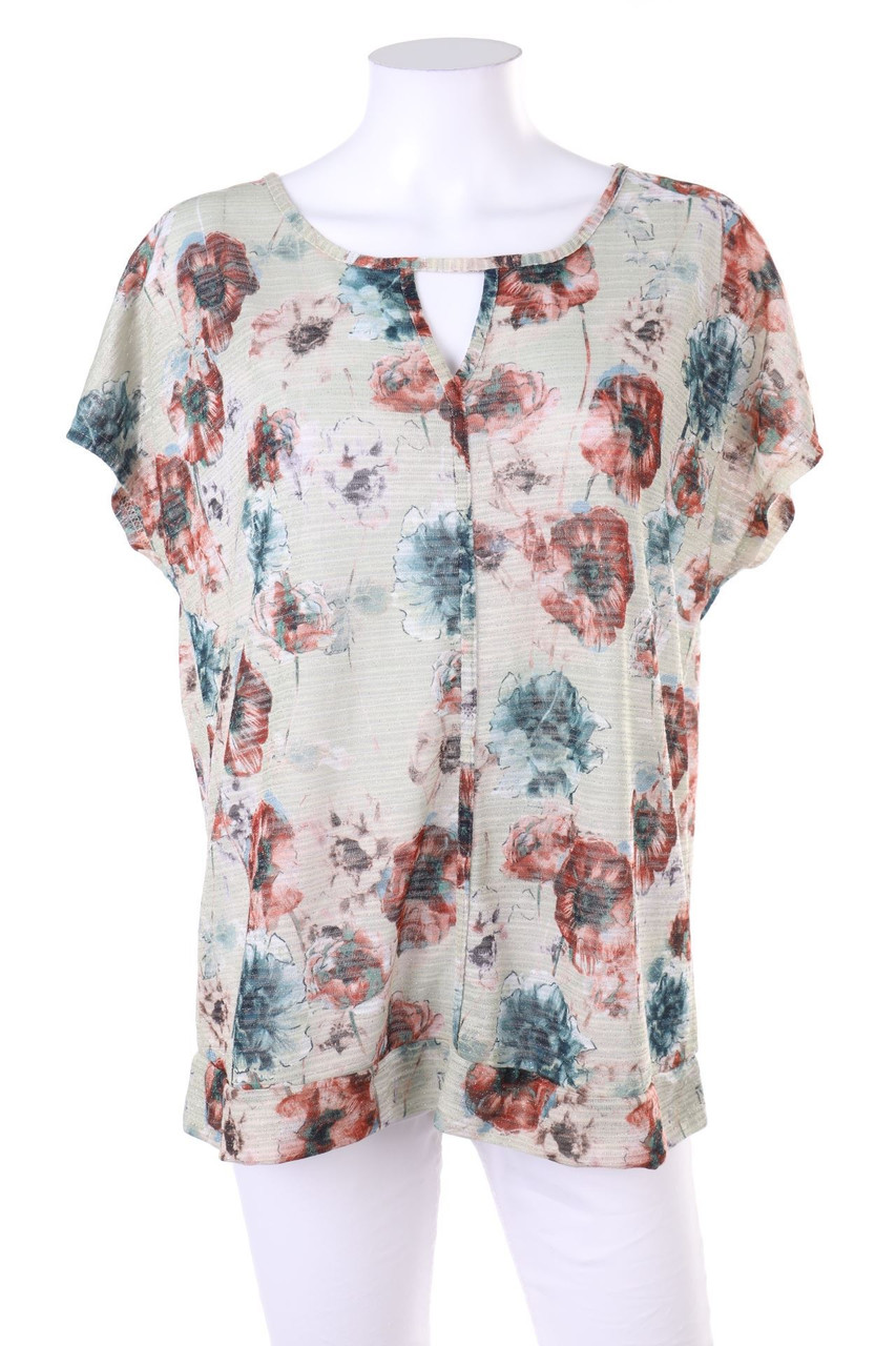 creation L - Kurzarm-Bluse mit Glitzer - D 42