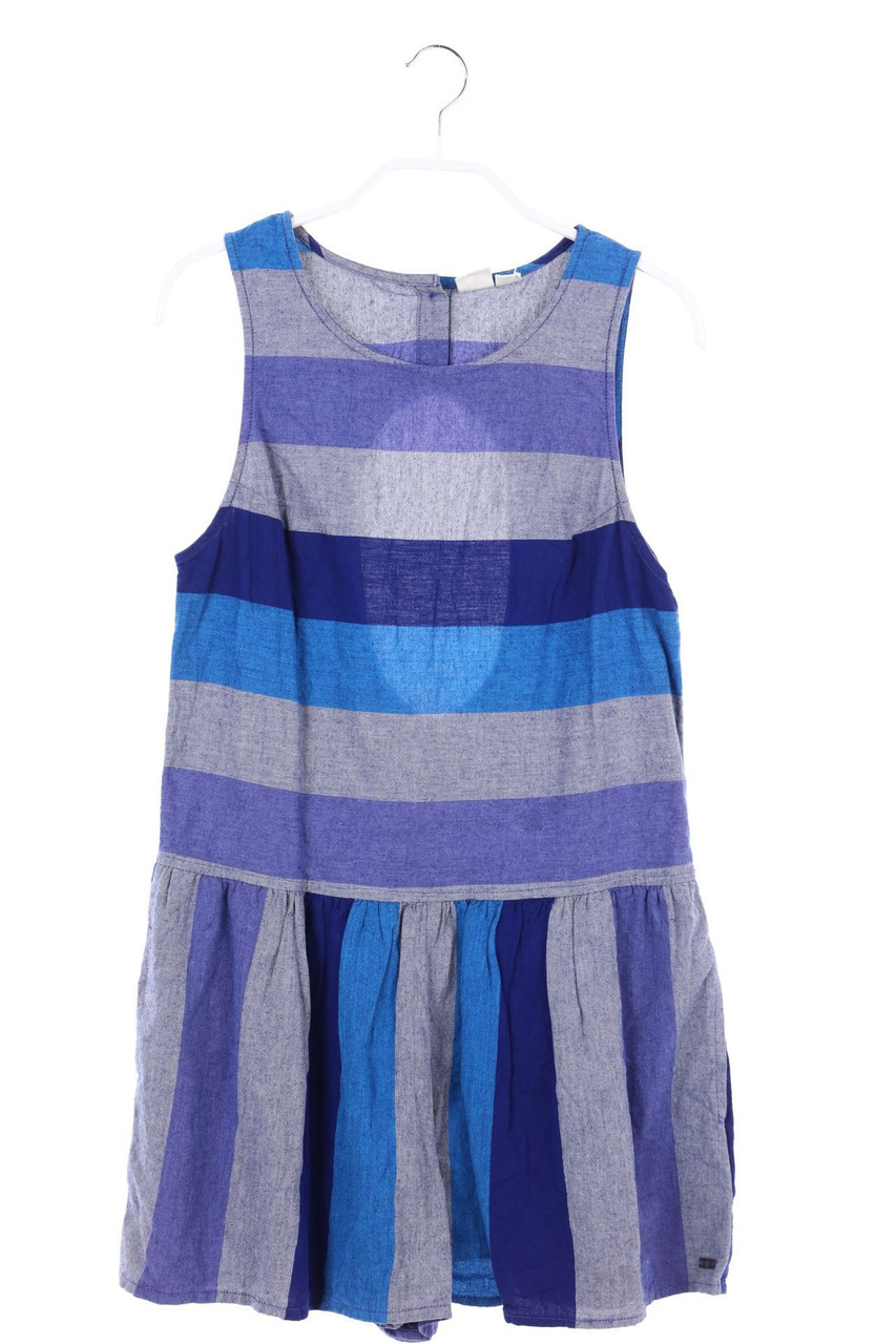 ROXY - Streifen-Playsuit aus Baumwolle mit Rückenausschnitt - S