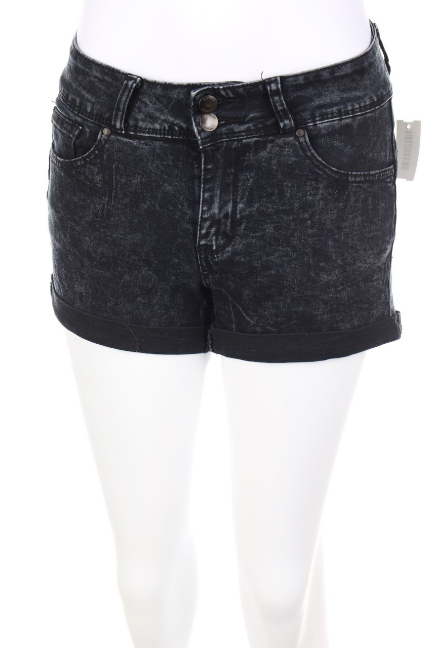 FB SISTER - Moonwashed Jeans-Shorts mit Logo-Knöpfen - W29