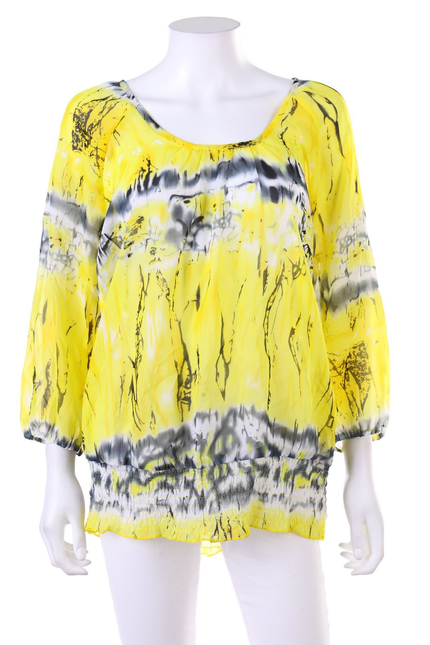 milla - Bluse mit Smok-Details - L