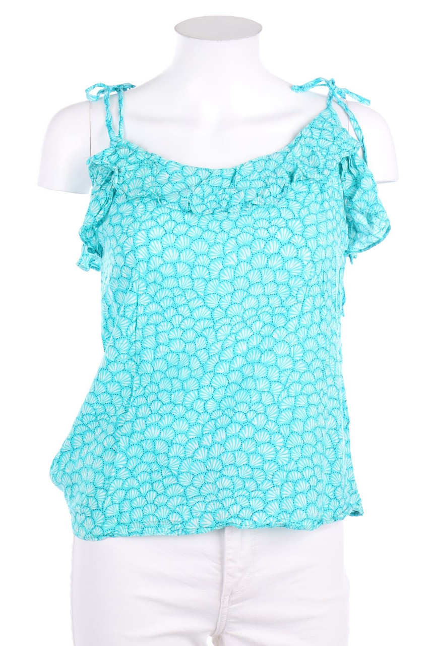 CAMAÏEU - Volants-Blusentop mit Print - M