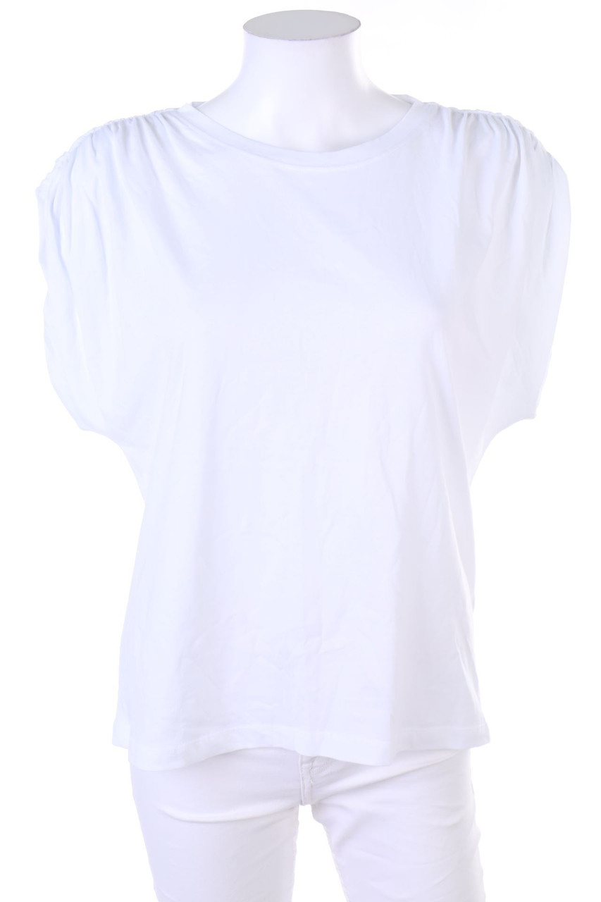 MOSS COPENHAGEN - Kurzarm-Shirt mit Raffungen - S