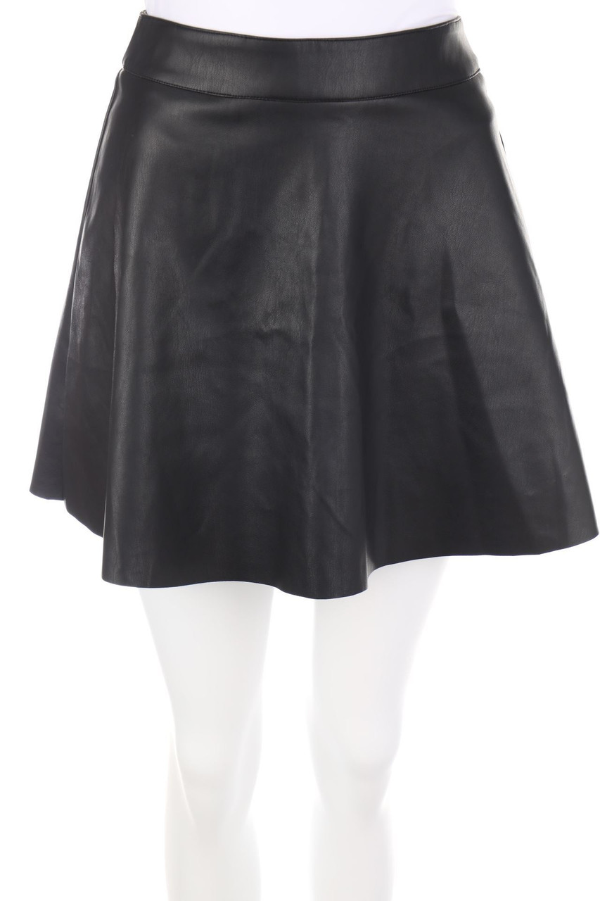FB SISTER - Faux Leather-Mini-Rock in A-Linie - XS