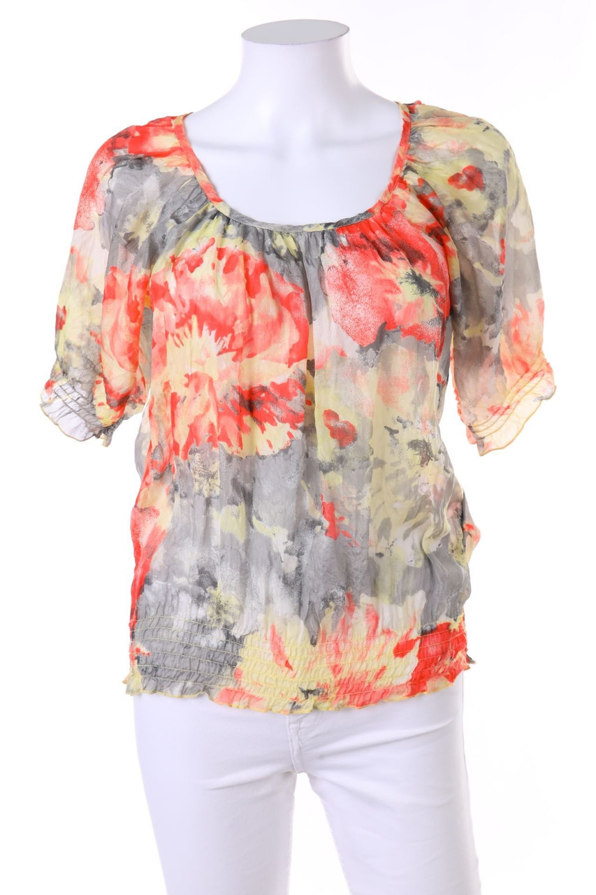 orsay - Kurzarm-Bluse mit Print - XS