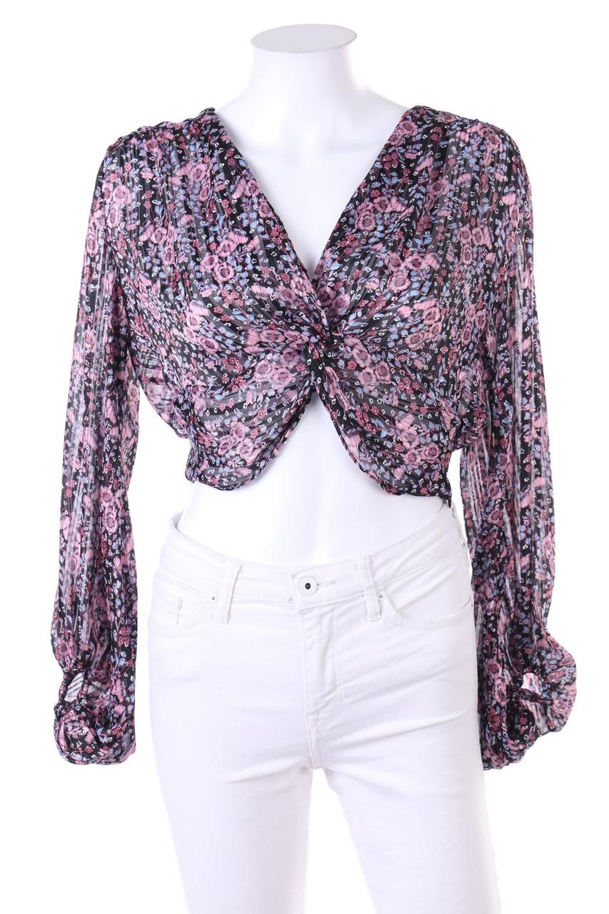 ZARA - Bluse mit Blumen-Print - XS