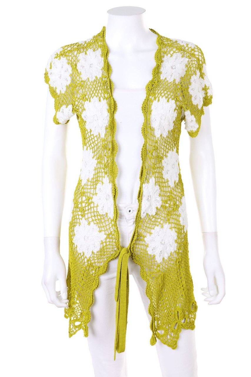 DIDI - Kurzarm-Häkel-Cardigan - S