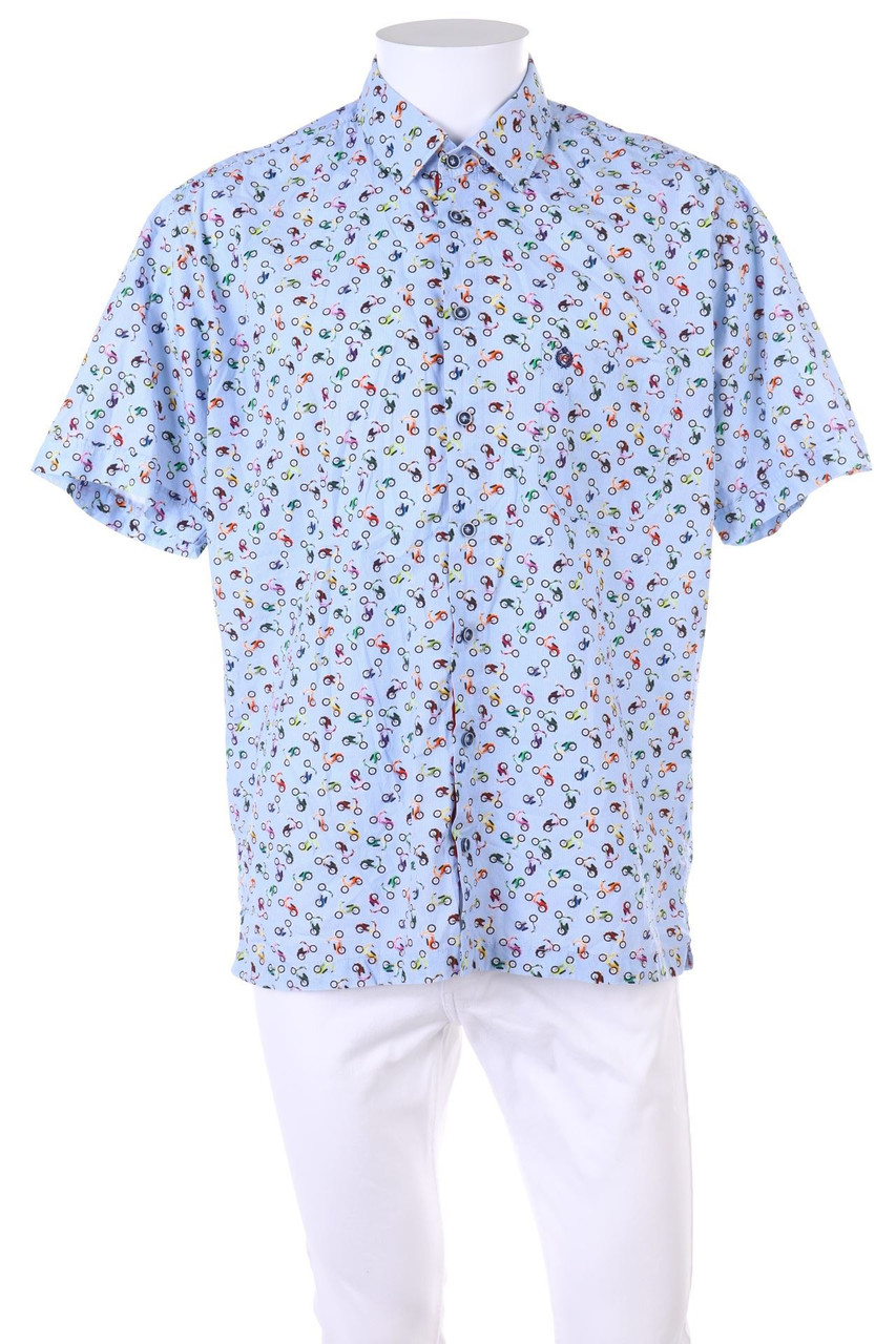 HATICO sport - Kurzarm-Hemd mit Print - L