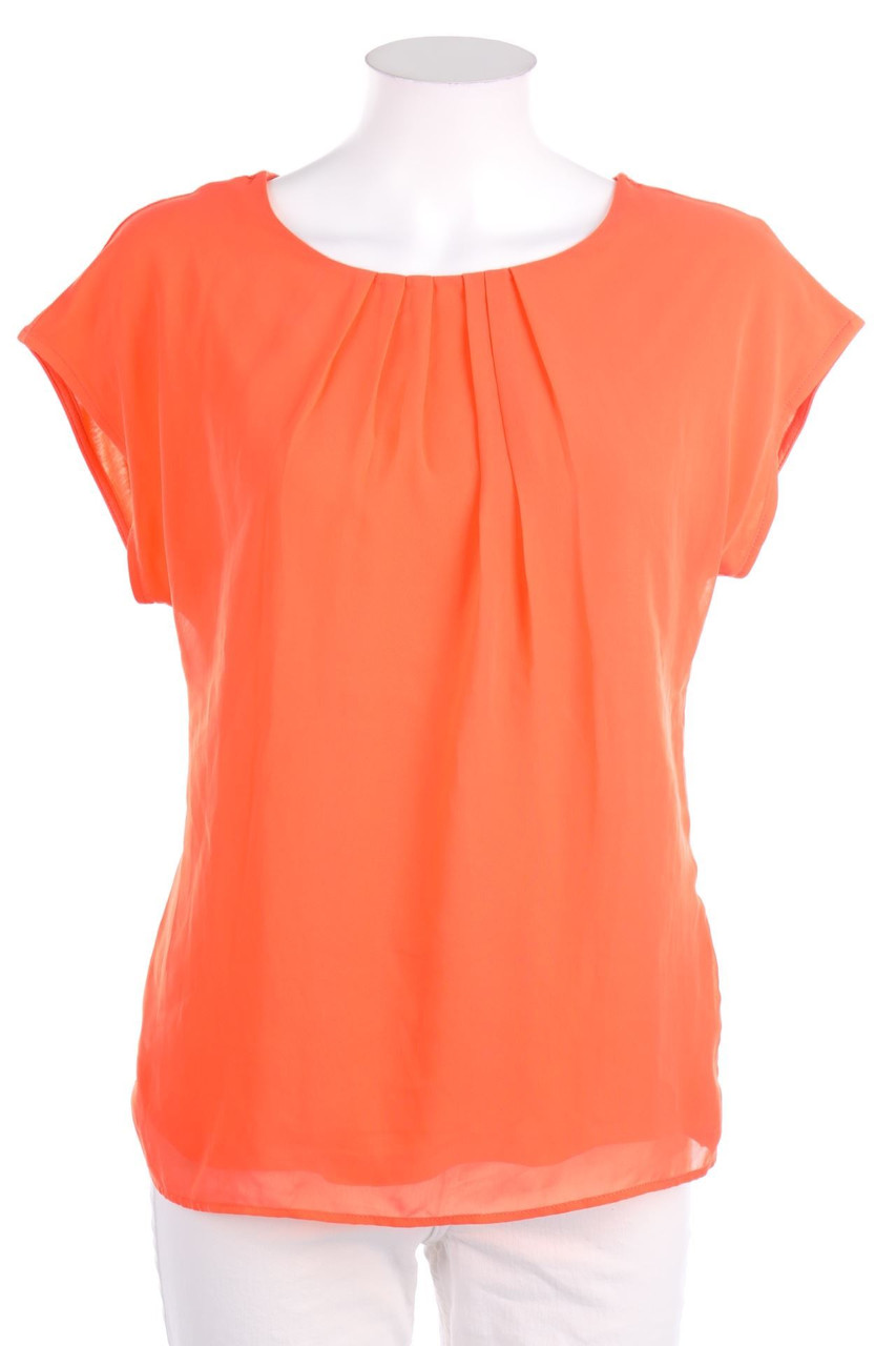 orsay - Chiffon-Kurzarm-Bluse mit Falten - S