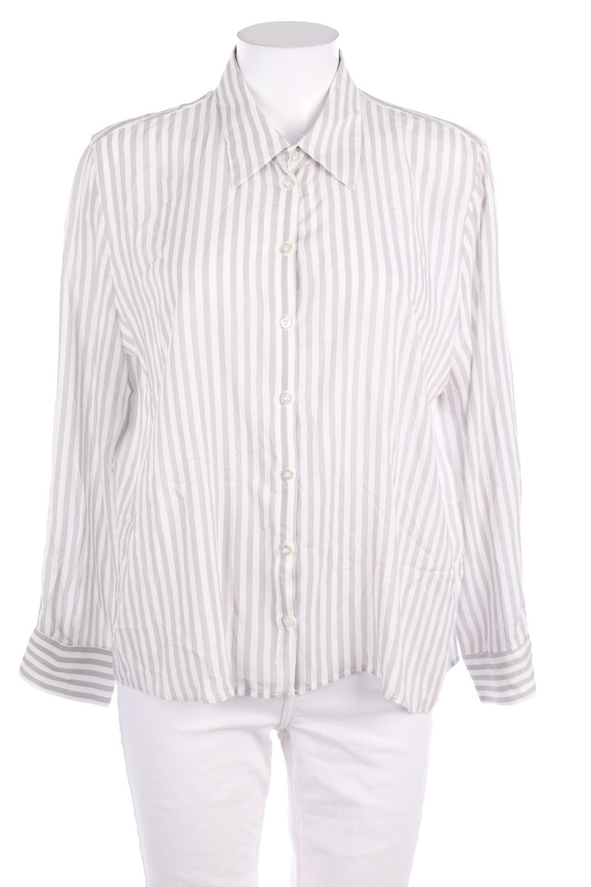 Ohne Label - Hemd-Bluse mit Streifen - L