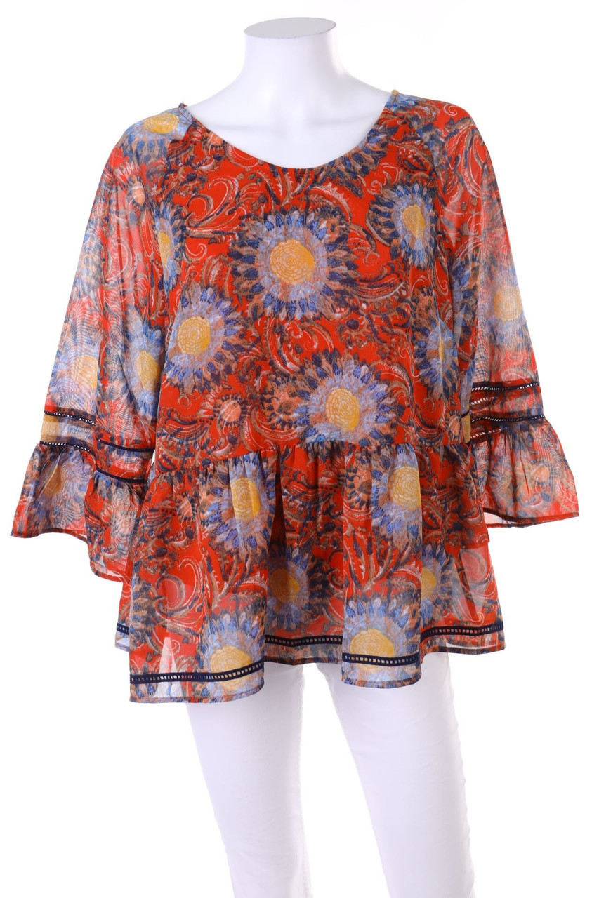 GINA BENOTTI - Boho-Bluse mit Raffungen - M
