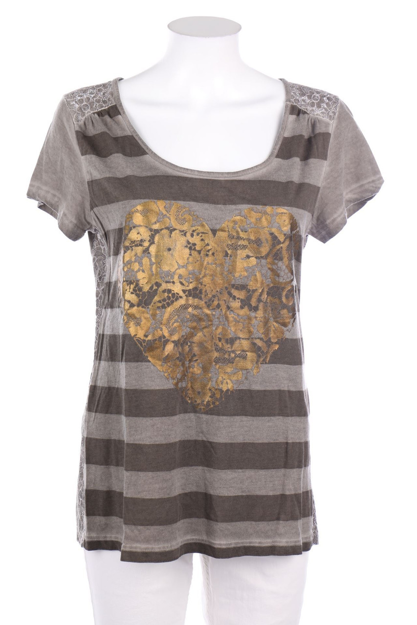 CPM the collection! - Kurzarm-Bluse mit Print - M