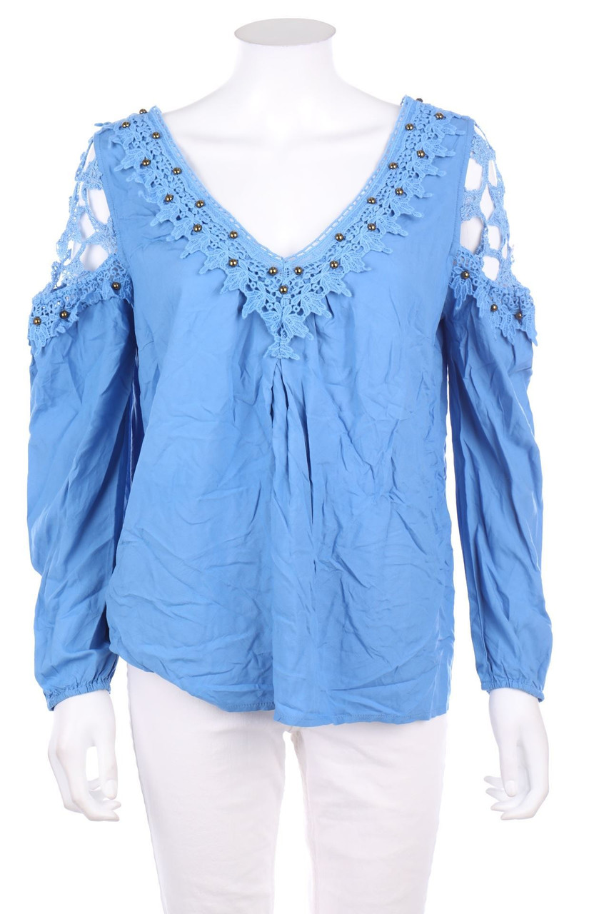 HEINE - Bluse mit Häkelspitze - D 42