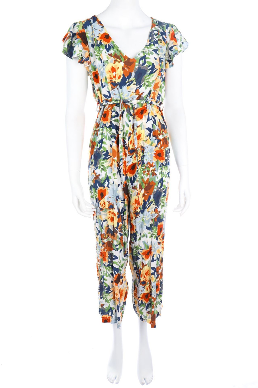 SECONDHAND - Jumpsuit mit Blumen-Print - S
