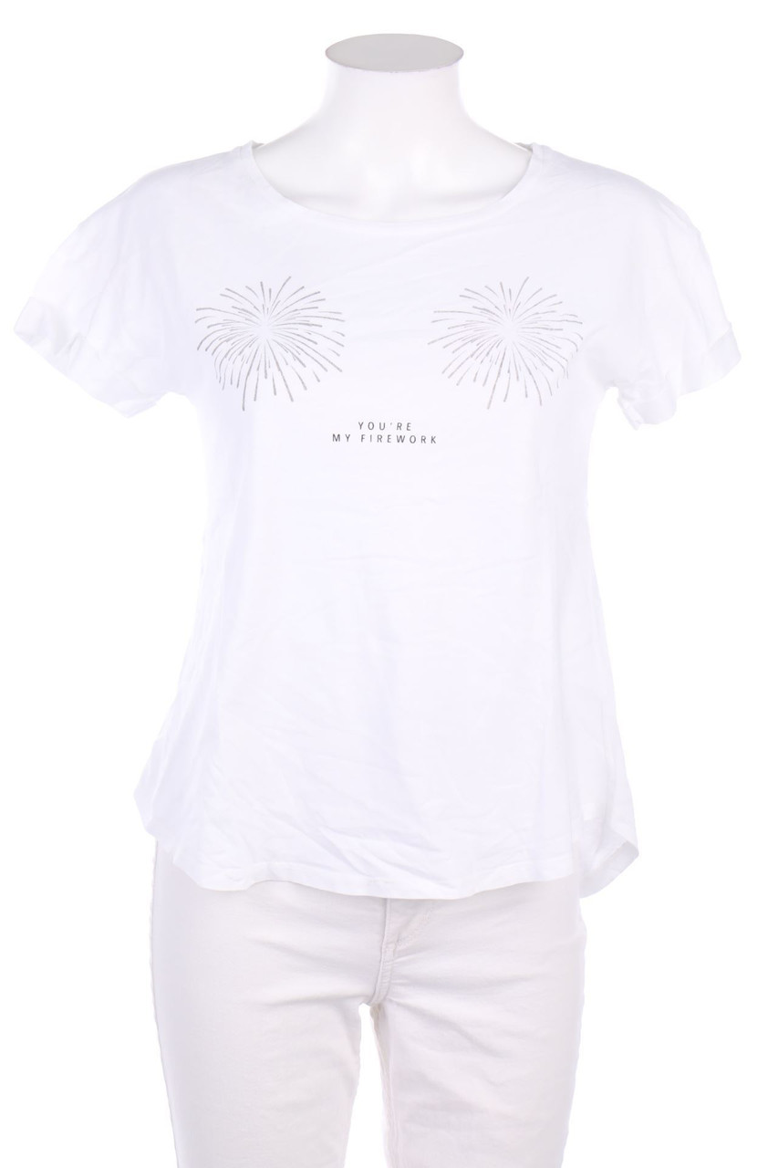 MANGO - Kurzarm-Shirt mit Print - M