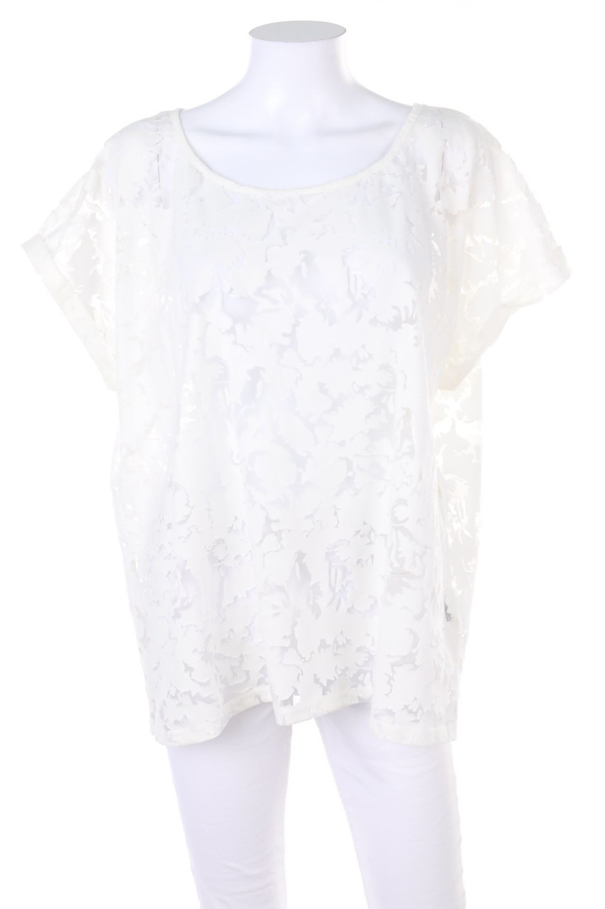 Ohne Label - Kurzarm-Shirt mit Mesh-Einsatz - XXL