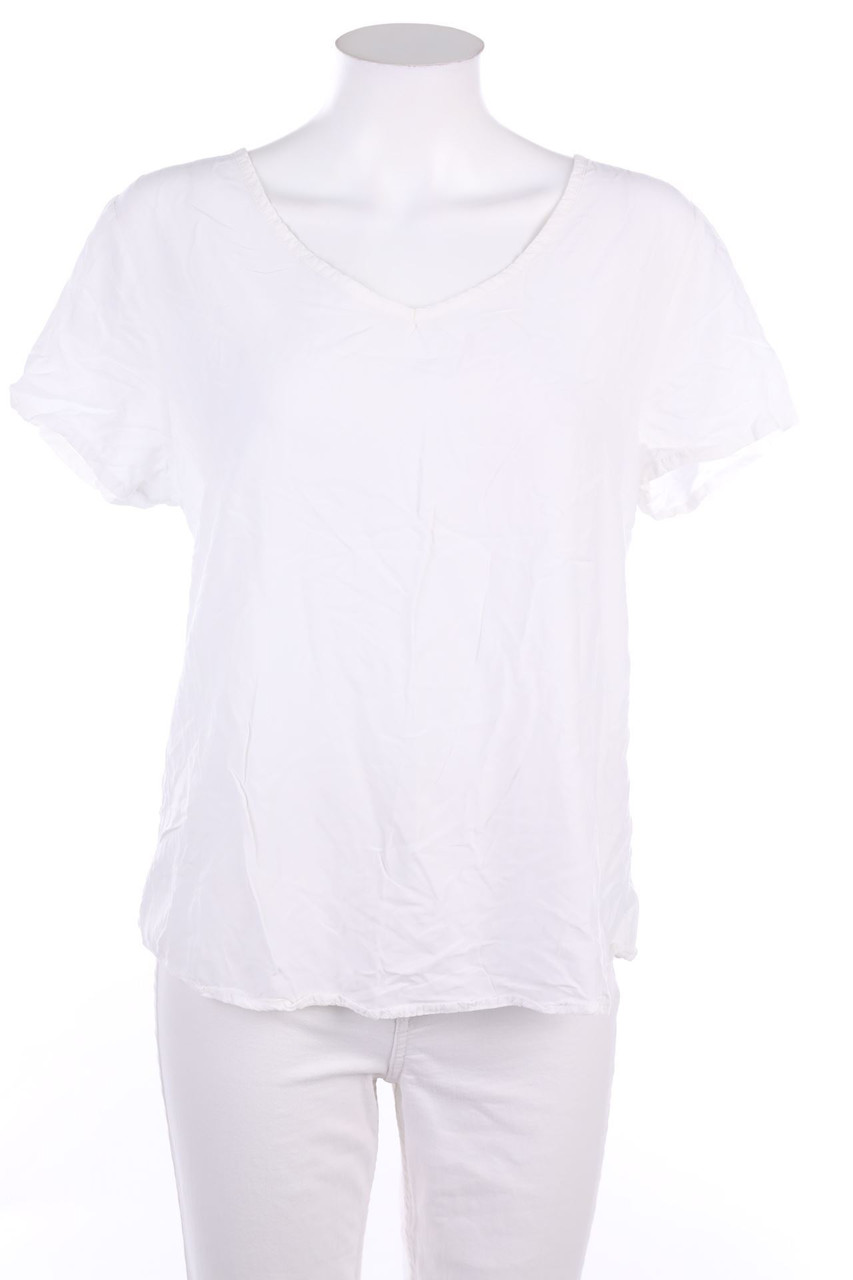 zebra - Kurzarm-Bluse aus Viskose - M